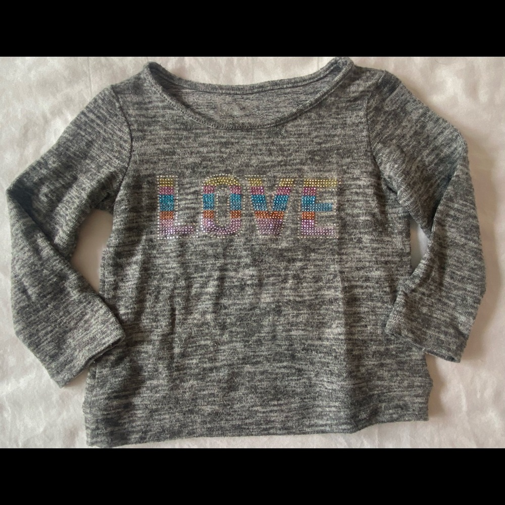 ROCK CANDY by LESTERS ‘LOVE’ Jeweled Top - 4T